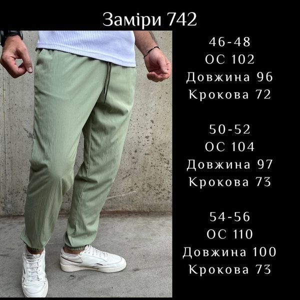 Чоловічі джогери з котону-жатки &mdash; зручні штани з манжетами та шнурком 781-742 фото